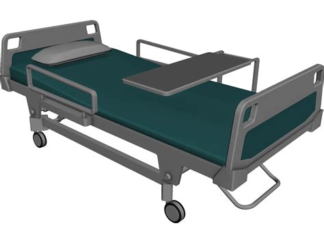 Hospital Bed 3d Model 3dcadbrowser