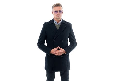 Premium Photo Good Looking Ambitious Mature Man With Menswear Mature Man In Menswear Isolated