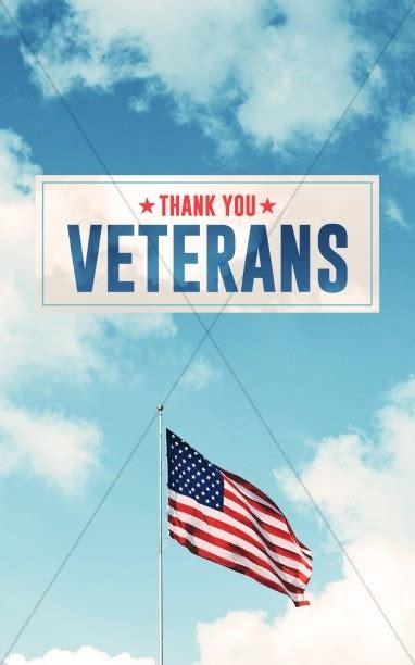 Veterans Day American Flag Bulletin | Clover Media