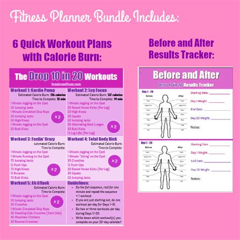 The Drop 10 Workout Plan Bundle: Including Guidelines, Portion Control ...