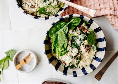 Spinat Pilzrisotto Cremig Einfach Rezept Hauptgerichte Klara S Life