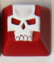 Clack Factory Red White Unknown Zwei Color Skulls Keycap Archivist