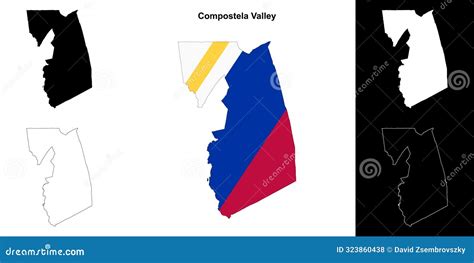 Compostela Valley Outline Map Stock Vector - Illustration of compostela, valley: 323860438