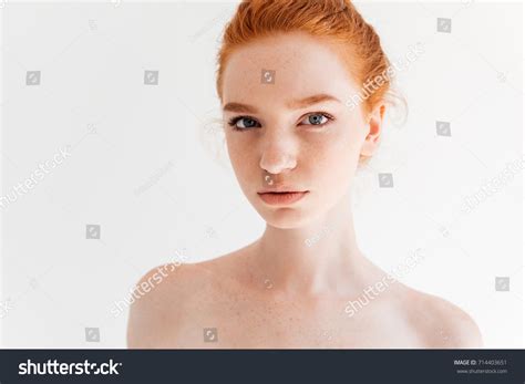 Close Portrait Beauty Naked Ginger Woman Stock Photo 714403651 Shutterstock