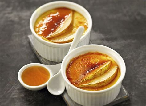 Recette De La Crème Brûlée à La Poire Et Au Sirop D érable Recette Crème Brûlée Poire Recette