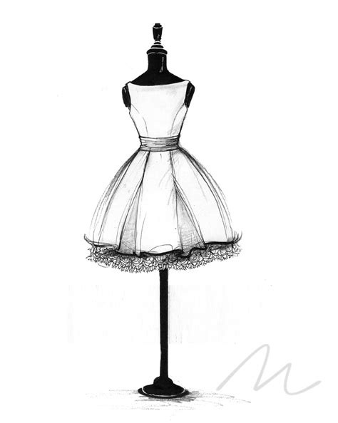 Prom Dress Drawings - ClipArt Best