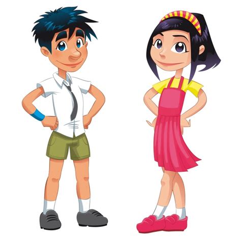 Boy And Girl Vector At Collection Of Boy And Girl Vector Free For Personal Use