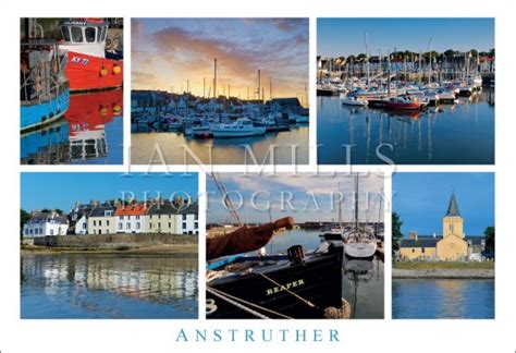 anstruther multi postcard  std im ian mills photography