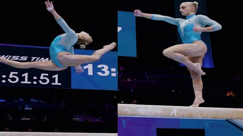 Alice D Amato Italy Balance Beam BB Podium Training 2023 World