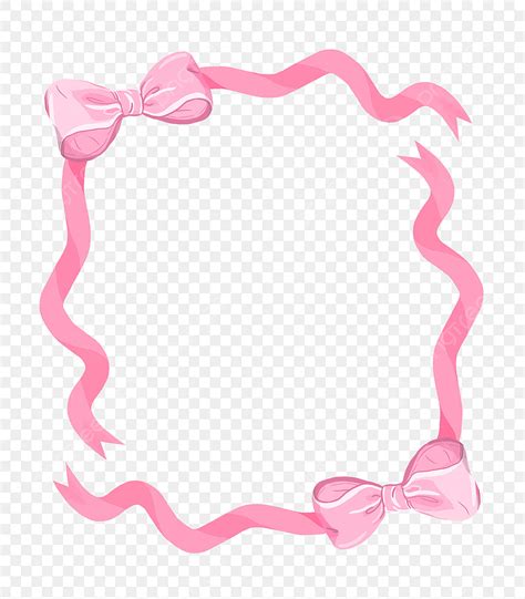 Pink Ribbon Border Clip Art