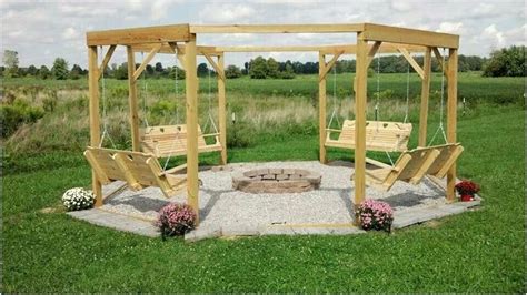 41 Amazing Ideas Backyard Fire Pit With Swings 92 Porch Swings Fire Pit