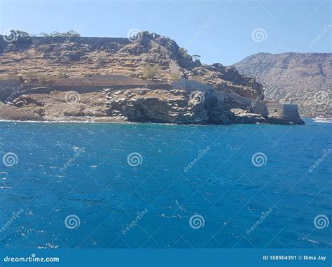 krete stock image image  lagoon escarpment rock