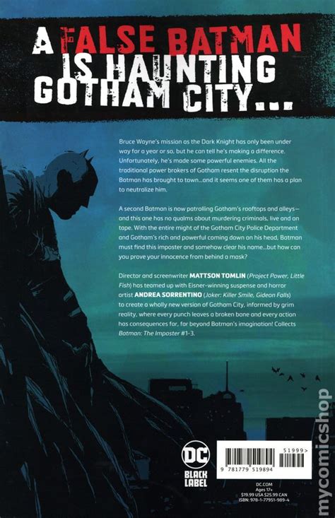 Batman The Imposter Tpb Dc Black Label Comic Books