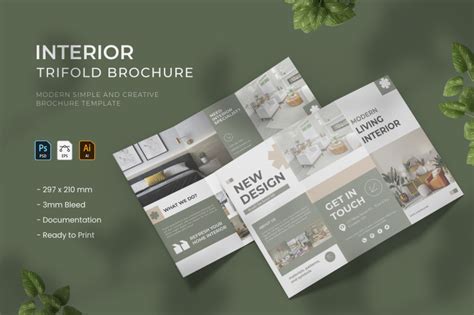 Interior Trifold Brochure By Vunira Thehungryjpeg