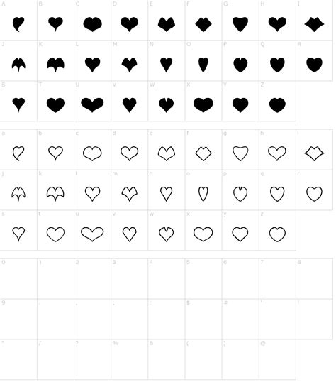 Heart Shapes Font Download