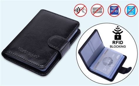 Wisdompro Credit Card Holder Pu Leather Slim Rfid Blocking Debit Card Protector Wallet