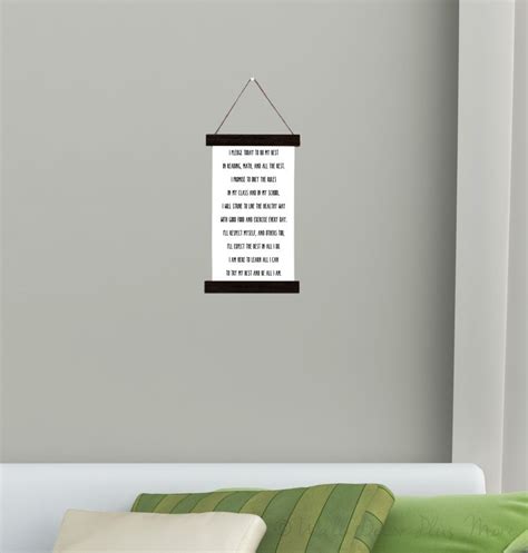 wood canvas sign school classroom pledge wall hanging decor print art