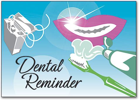 Dental Appointment Reminder Postcards With Dental Graphic Designs