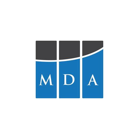 Mda Letter Logo Design On White Background Mda Creative Initials