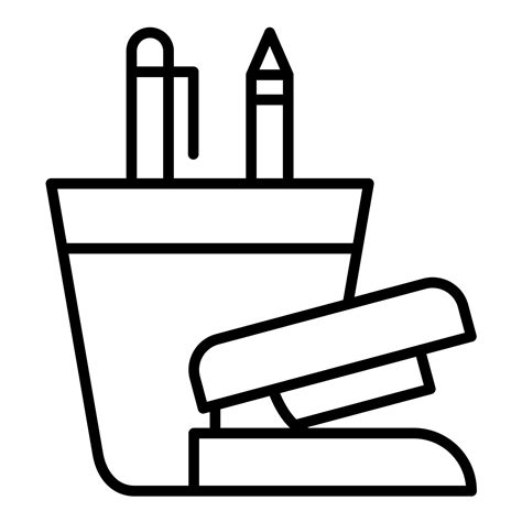 Office Supplies Line Icon Vector Art At Vecteezy