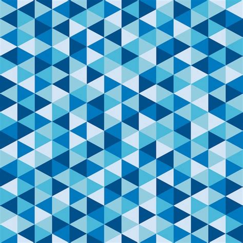 Teste padrão abstrato de mosaico triangular azul abstrato Vetor Premium