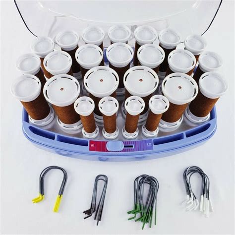 Clairol Kindness Hot Rollers Velvet Flocked All Clips Hair Curlers