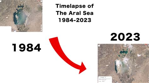 Timelapse Of The Aral Sea 1984 2023 Youtube