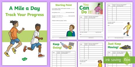 The Daily Mile Track Your Progress Booklet Teacher Made