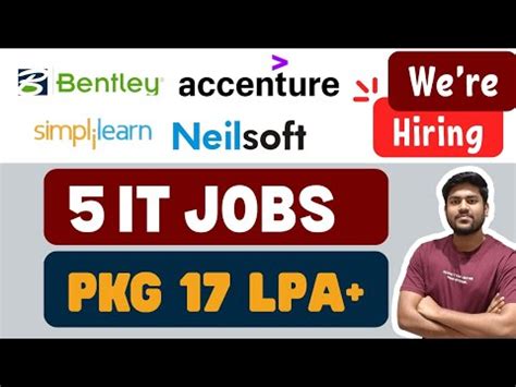 Accenture Hiring Bentley Systems Hiring NeilSoft Hiring Software