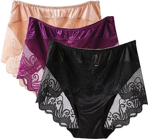 Imixcity Lot De Femme Culottes Grande Taille En Dentelle Haute