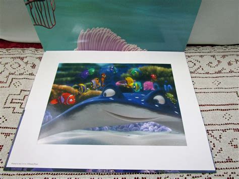 Vintage Disney Finding Nemo Commemorative Lithograph Set Of 4 Disney