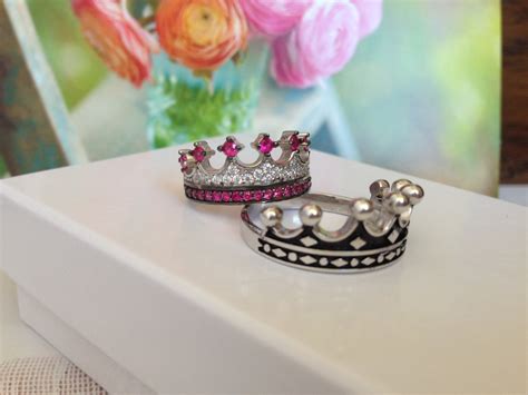 King & Queen ring, crown ring set,gold crown ring,925k silver decorated ...