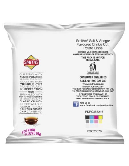 Smiths Crinkle Salt And Vinegar 6 Pack 114g