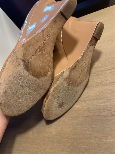 Vera Wang Lavender Nude Patent Leather Wedge Shoes Wi Gem