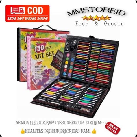 Jual Mm Crayon Set 150 Pensil Warna Art Set 150 In 1 Alat Mewarnai