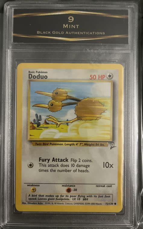 Pokémon TCG Doduo Base Set 2 72 130 Regular Unlimited Common for sale