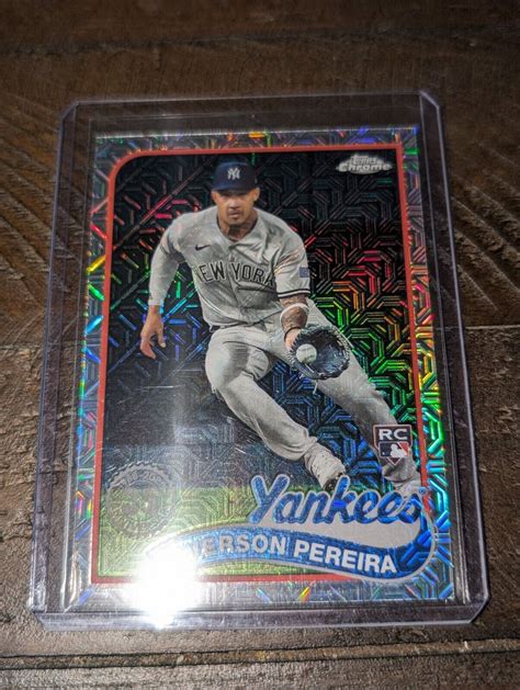 Topps Series Silver Pack Mojo Chrome Everson Pereira Rc Yankees