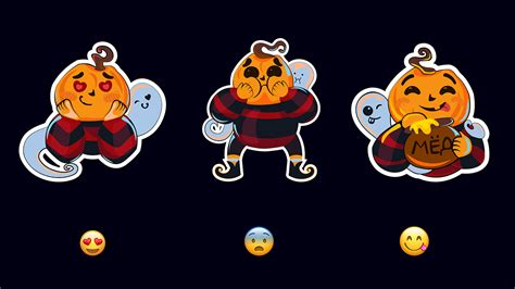 Pumpkin Halloween Sticker Pack on Behance