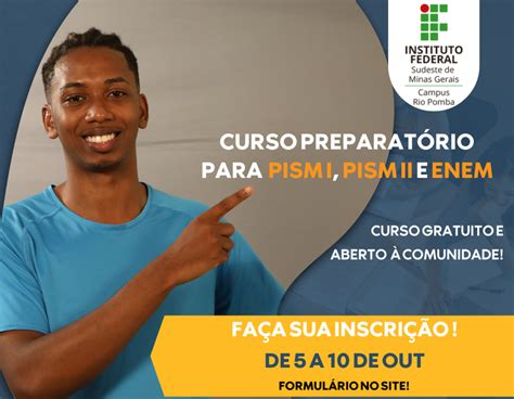 Campus Rio Pomba oferece curso preparatório para o PISM e Enem à