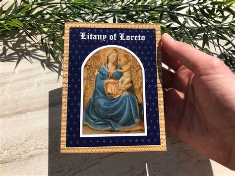 Litany Of The Blessed Virgin Mary Loreto English Latin Large Prayer