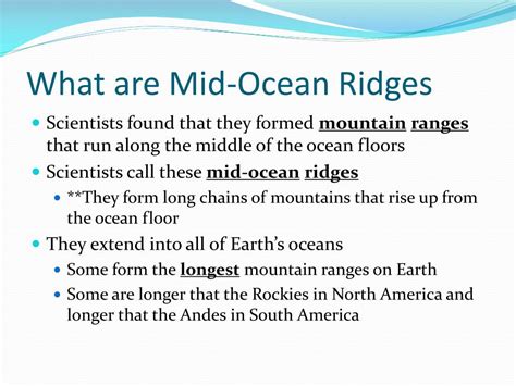 Ppt Table Of Contents Drifting Continents Sea Floor Spreading The