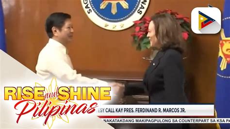 Us Vp Harris Nag Courtesy Call Kay Pres Ferdinand R Marcos Jr Isyu