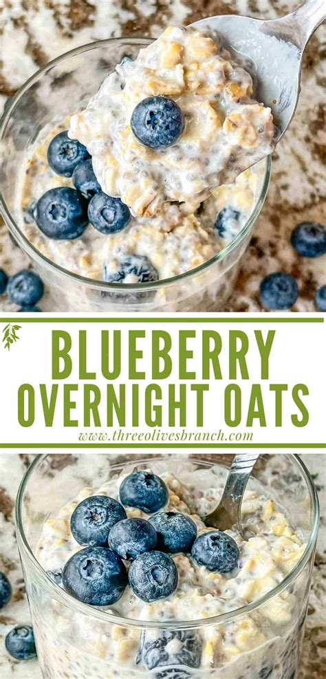 Blueberry Overnight Oats Three Olives Branch