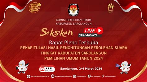 LIVE Hari Ke 1 KPU KABUPATEN SAROLANGUN YouTube