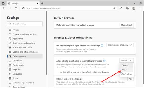 Fix Allow Sites To Be Reloaded In Internet Explorer Mode Missing