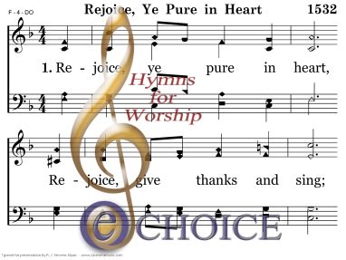 Rejoice Ye Pure In Heart R J Stevens Music