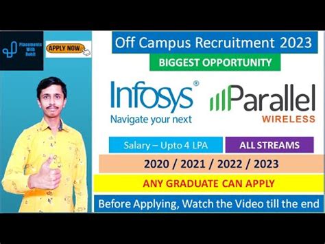 Infosys Recruitment 2023 Parallel Wireless Hiring For QA Trainee 2023