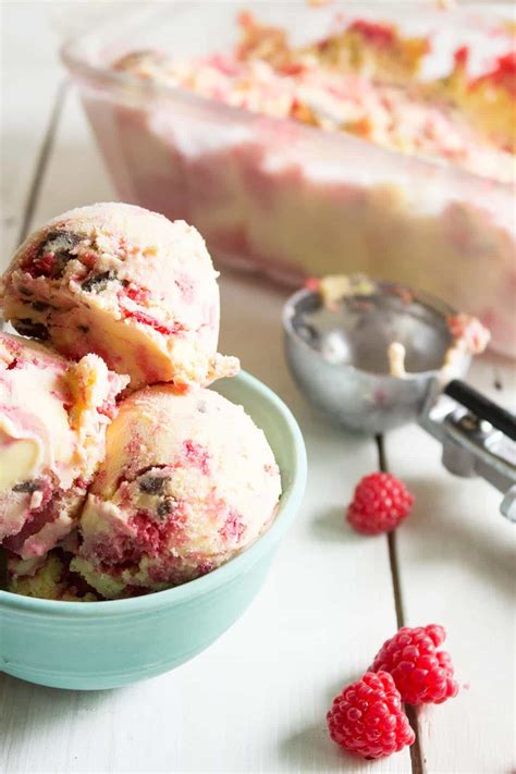 Raspberry Swirl And Chocolate Chunk Ice Cream Recipe Cold Desserts