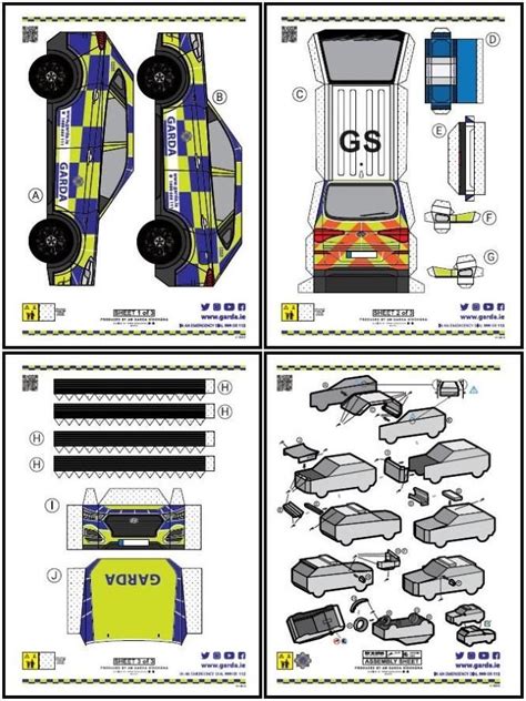 Papermau Hyundai Tucson Irish Police Car Paper Model By Garda