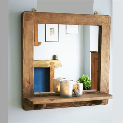 Dark Wood Frame Mirror